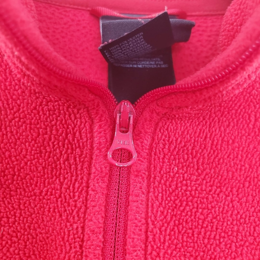 The North Face Polartec Quarter Zip Fleece Sweater Red - Picture 8 of 8